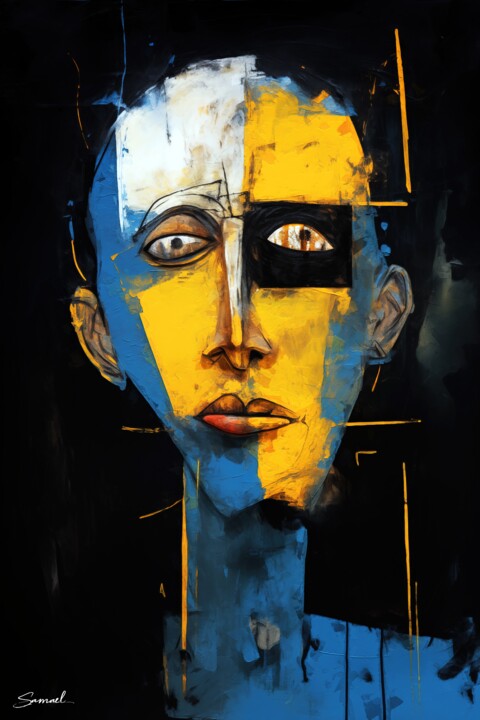 Arts numériques intitulée "Self/Aware" par Samael, Œuvre d'art originale, Peinture numérique