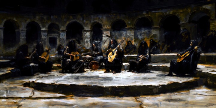 Digital Arts titled "Colosseum Rock Conc…" by Samael, Original Artwork, Digital Painting