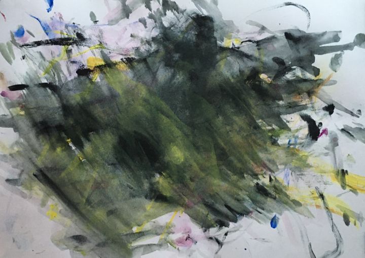 Картина под названием "Эмоция Гнев и раздр…" - Леонид Самойлин, Подлинное произведение искусства, Акварель