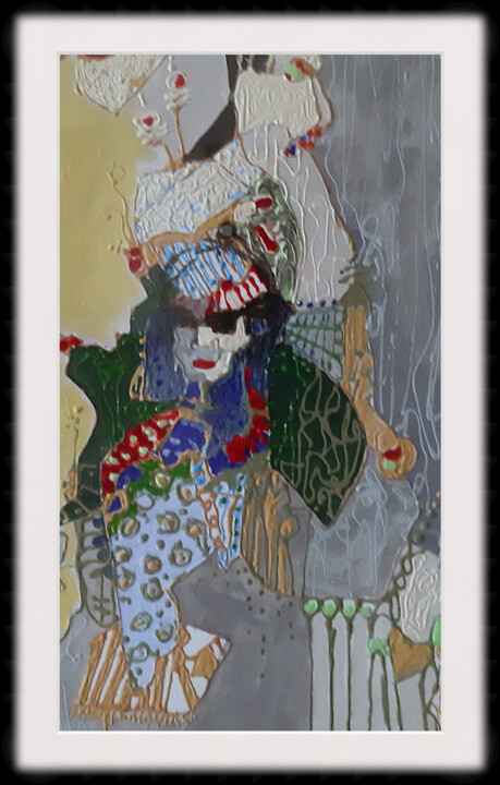 Картина под названием "Figurative I" - Samar, Подлинное произведение искусства, Акрил Установлен на Другая жесткая панель