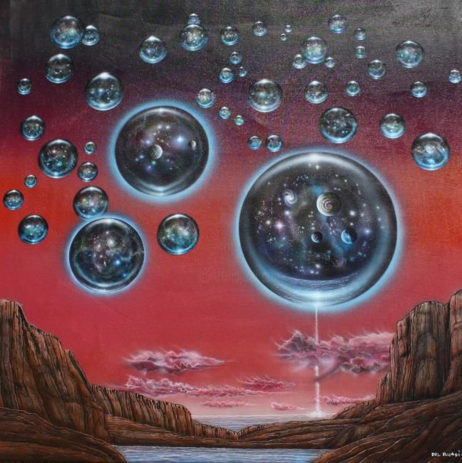 Painting titled "Multiverse 31" by Sam Del Russi, Original Artwork, Oil