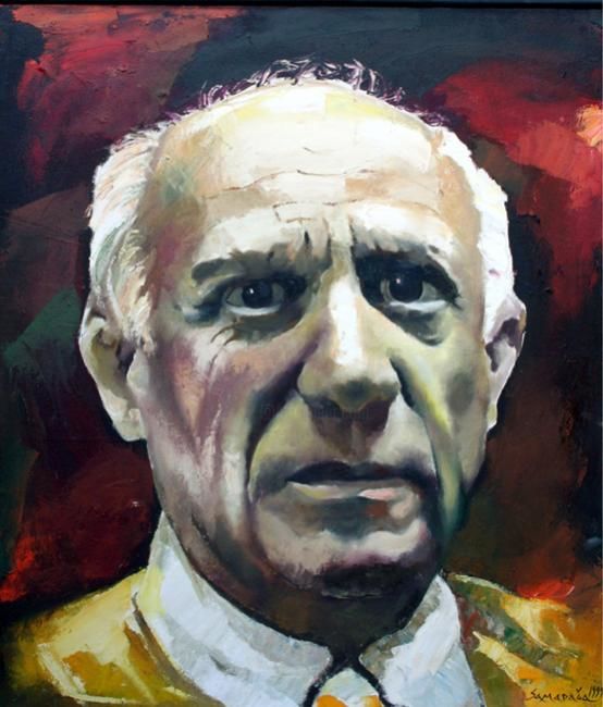 Pintura titulada "Picasso" por Sametage Ibrahimoglu Caferov, Obra de arte original, Oleo