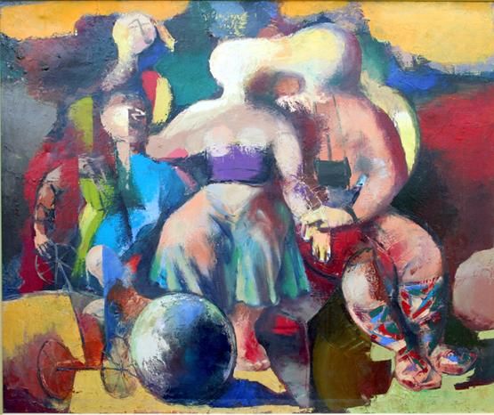Pintura titulada "Aile" por Sametage Ibrahimoglu Caferov, Obra de arte original, Otro