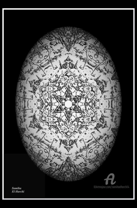 Digitale Kunst mit dem Titel "Etoile -du nord" von Samiha El Harchi (Sam), Original-Kunstwerk, Digitale Malerei