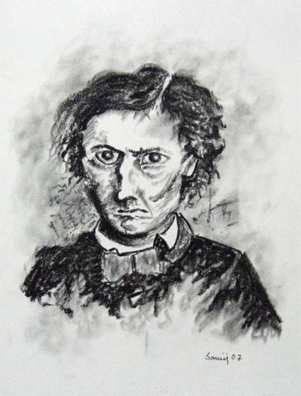 Painting titled "Charles Baudelaire…" by Samij Datta, Original Artwork