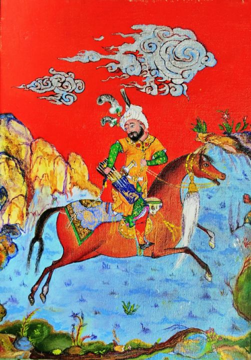 Pittura intitolato "Tabriz tale.jpg" da Samir Kerimoglu, Opera d'arte originale