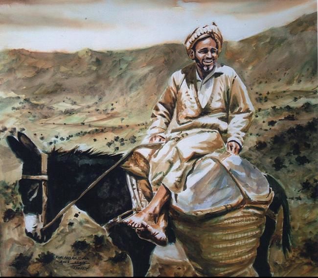 Painting titled "paysan" by Samirphinix, Original Artwork
