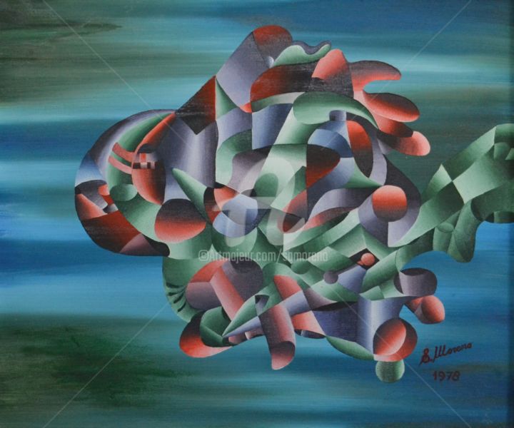Peinture intitulée "RADIATION SOLAIRE" par Salvador  Moreno, Œuvre d'art originale