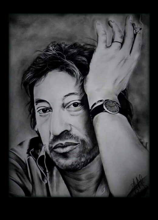 Desenho intitulada "Portrait dessin Ser…" por Samos17 Portraitiste, Obras de arte originais, Lápis