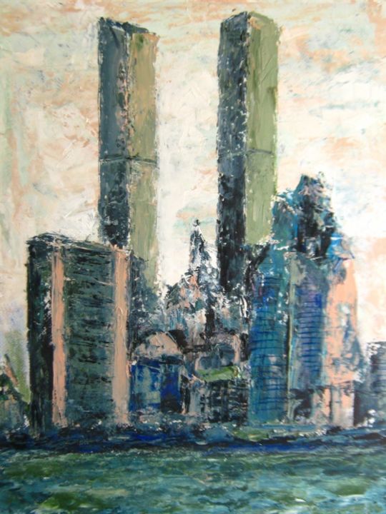 Malerei mit dem Titel "NY" von Thomas Harutunyan, Original-Kunstwerk, Öl