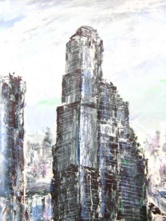 Картина под названием "New York" - Thomas Harutunyan, Подлинное произведение искусства, Масло