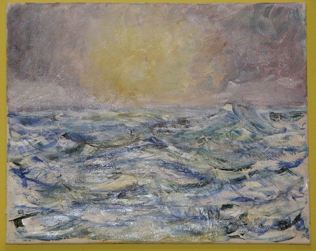 Painting titled "Seascape 2" by Samo, Original Artwork, Oil