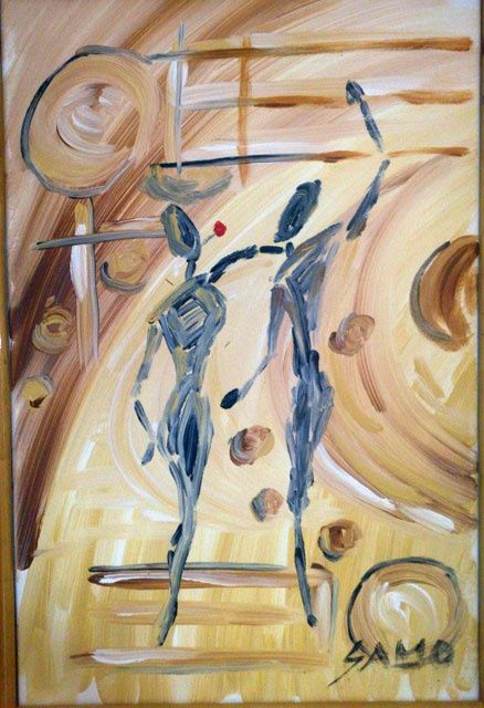 Painting titled "Tango" by Samo, Original Artwork, Oil