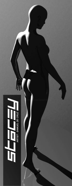 Digital Arts titled "robotic-STACEY-body…" by Samuel De Cruz, Original Artwork, 3D Modeling