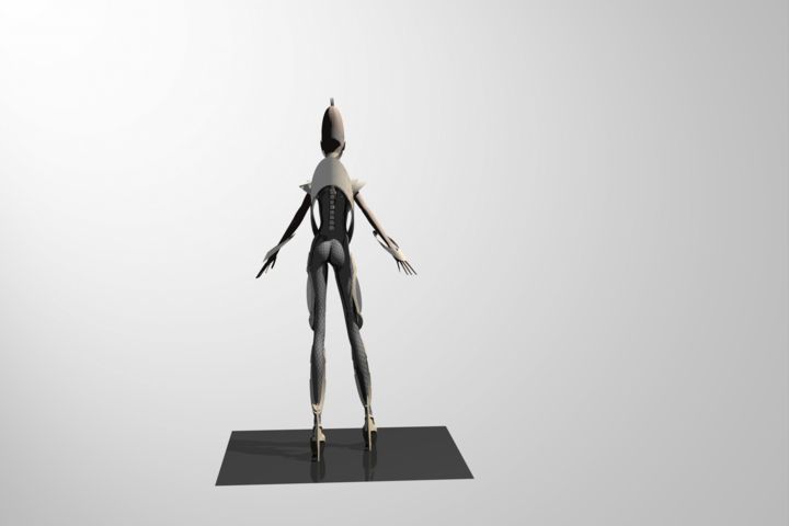 Digitale Kunst mit dem Titel "CESARIUS-FEMALE-BOD…" von Samuel De Cruz, Original-Kunstwerk, 3D Modellierung