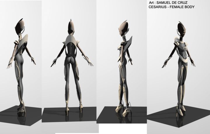 Digital Arts titled "female-body3.jpg" by Samuel De Cruz, Original Artwork, 3D Modeling