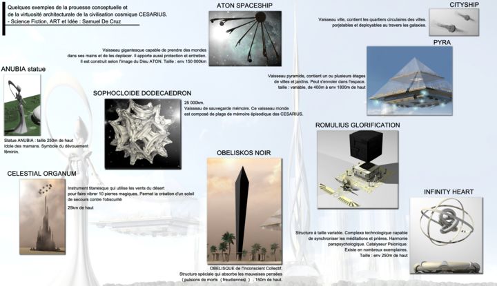 Artes digitais intitulada "CESARIUS BUILDINGS…" por Samuel De Cruz, Obras de arte originais, Modelagem 3D