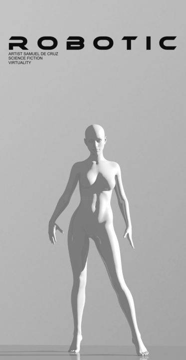Digital Arts titled "STACEY - ROBOT BODY…" by Samuel De Cruz, Original Artwork, 3D Modeling