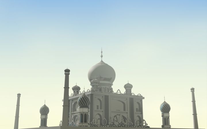 Digital Arts titled "ALADDIN - palais.jpg" by Samuel De Cruz, Original Artwork, 3D Modeling