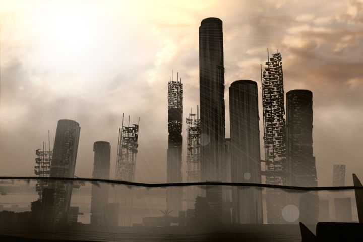 Digital Arts titled "Technopole ruine.jpg" by Samuel De Cruz, Original Artwork, 3D Modeling