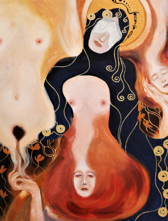 Peinture intitulée "Futurs sexes / Futu…" par Samuel Della Schiava, Œuvre d'art originale, Acrylique
