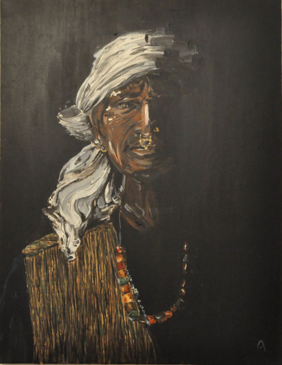 Peinture intitulée "La colombienne" par Samwell, Œuvre d'art originale