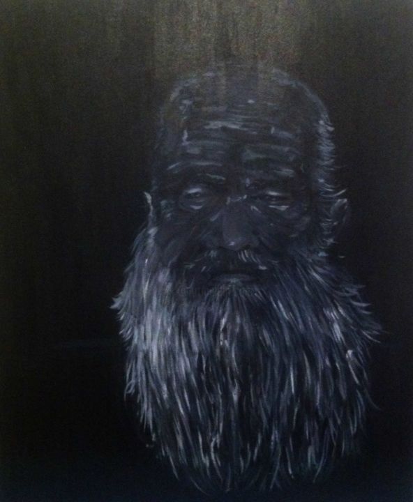 Pintura titulada "Barbe blanche" por Samwell, Obra de arte original