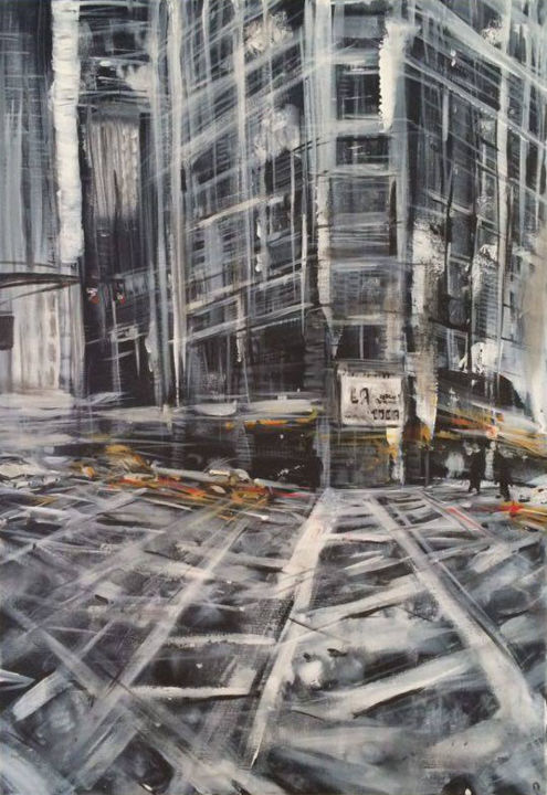 Painting titled "New york" by Samwell, Original Artwork