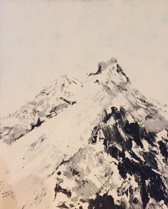 Schilderij getiteld "La montagne" door Samwell, Origineel Kunstwerk
