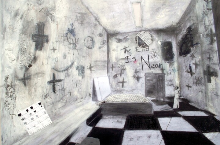 Desenho intitulada "To juz jest koniec" por Samy Sfoggia, Obras de arte originais, Grafite