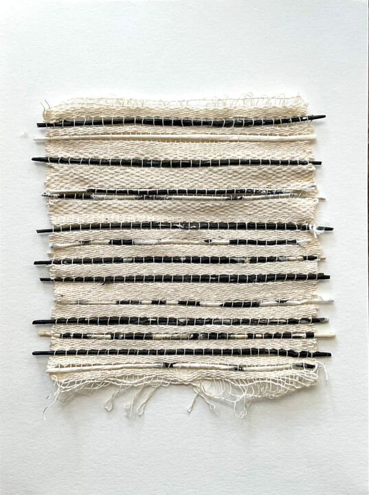 Textile Art titled "Tissage-ST14" by Sanaa Mejjadi, Original Artwork, Textile fiber