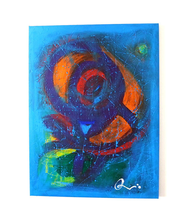 Painting titled "Tableau Abstrait Ar…" by Alex Sanader, Original Artwork, Acrylic