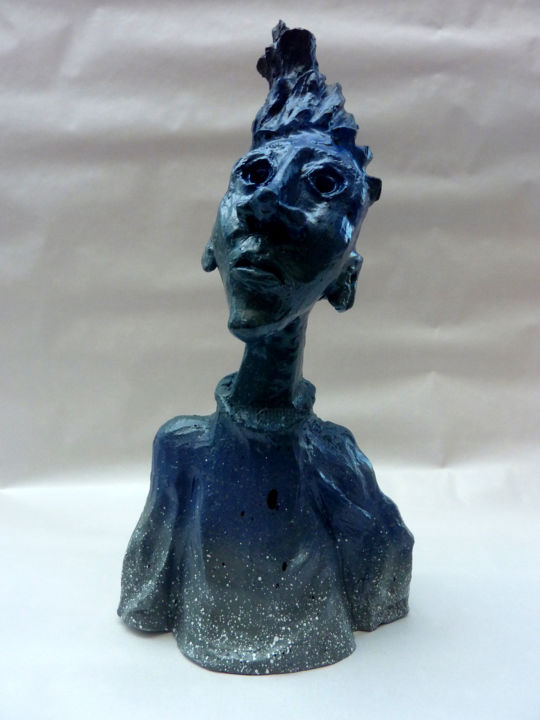 Sculpture titled "Jean" by Saname, Original Artwork, Plaster