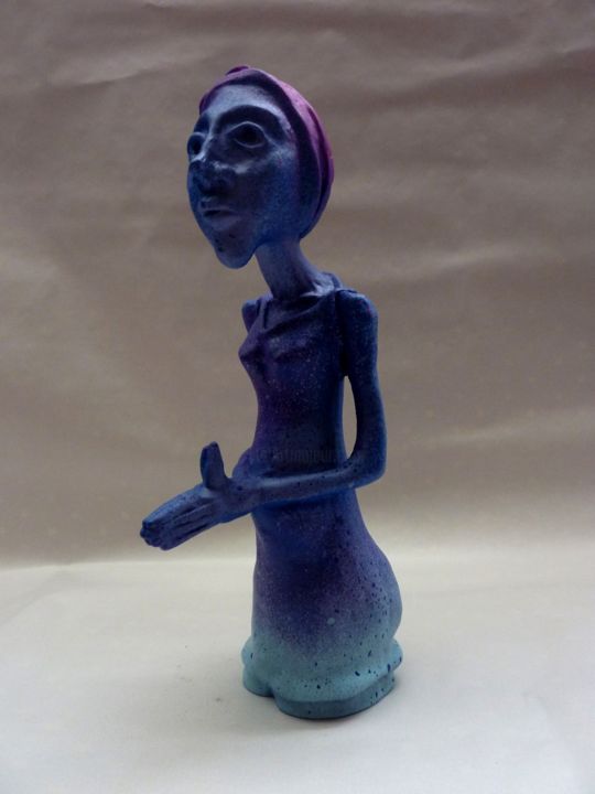 Sculpture titled "La nageuse 1/8" by Saname, Original Artwork, Plaster