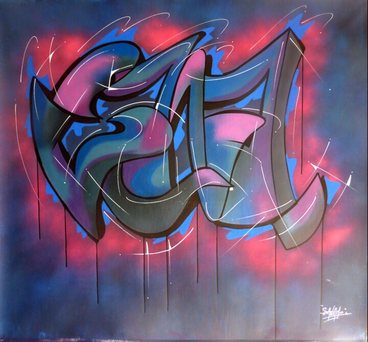 Schilderij getiteld "Sana n°2307" door Saname, Origineel Kunstwerk, Graffiti