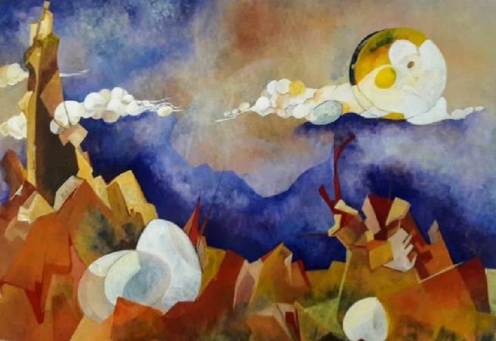 Pittura intitolato "Life2" da Sanaz Gholami, Opera d'arte originale, Acrilico