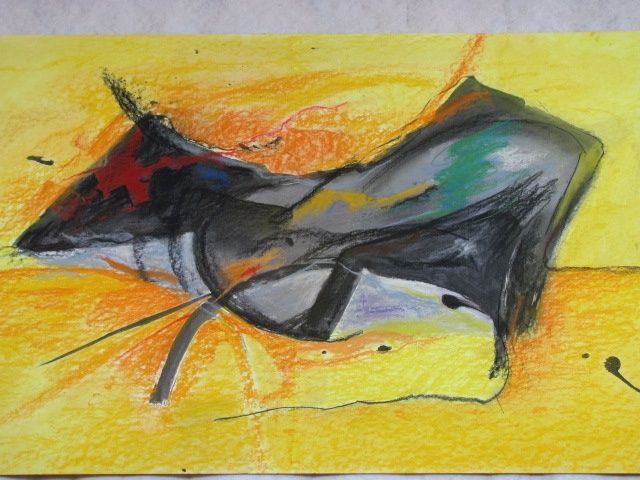 Pintura titulada "Suerte...toro" por Jorge Alberto Sánchez Conte, Obra de arte original, Pastel