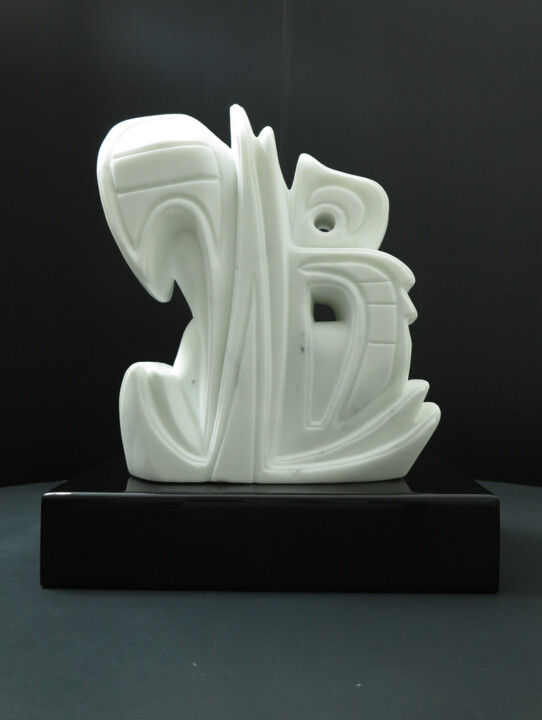 Skulptur mit dem Titel "Letter B. The theor…" von Sand, Original-Kunstwerk, Stein