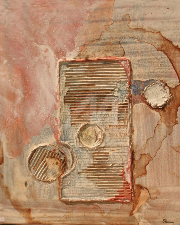 Peinture intitulée "Vieux rose" par Sand Laurans, Œuvre d'art originale, Pigments