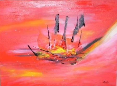 Peinture intitulée "fantomatique" par Sand.O, Œuvre d'art originale,