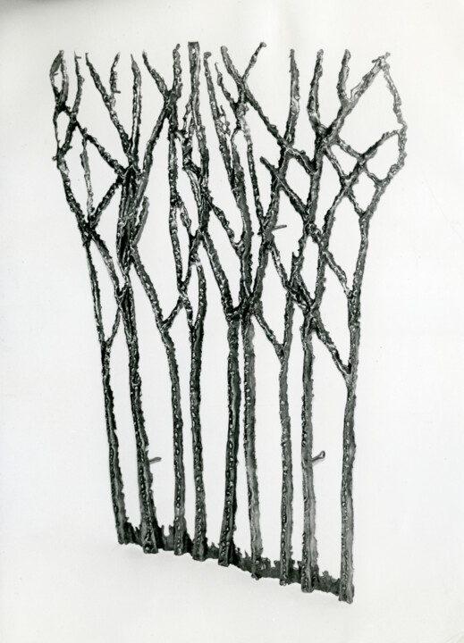 Sculptuur getiteld "Trees" door Sándor Móga, Origineel Kunstwerk, Metalen