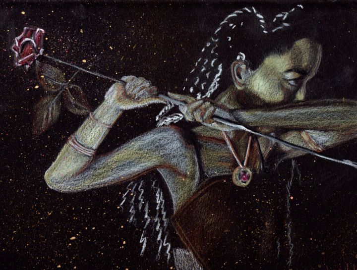 Dessin intitulée "La danse" par Sandra Chapdelaine, Œuvre d'art originale, Crayon