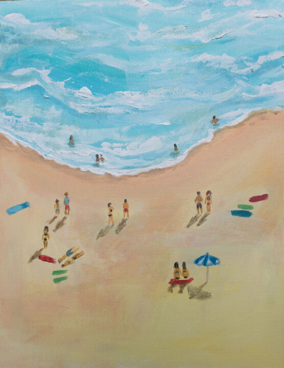 Schilderij getiteld "Summer Vacation" door Sandra Milojkovic (COLE), Origineel Kunstwerk, Acryl