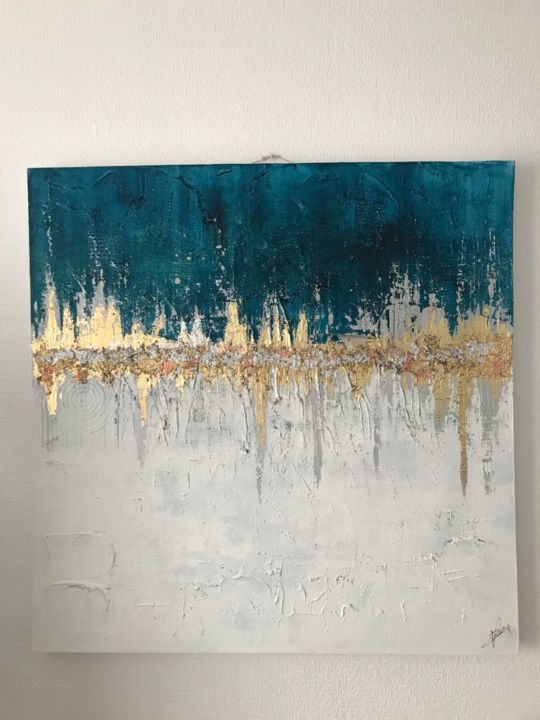 Painting titled "La vague" by Savi-Art, Original Art, Acrylic