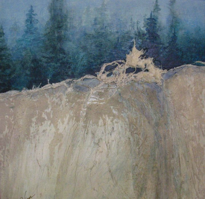 Peinture intitulée "the-mighty-has-fall…" par Sandra .Sandra Z. De Visser, Œuvre d'art originale, Aquarelle