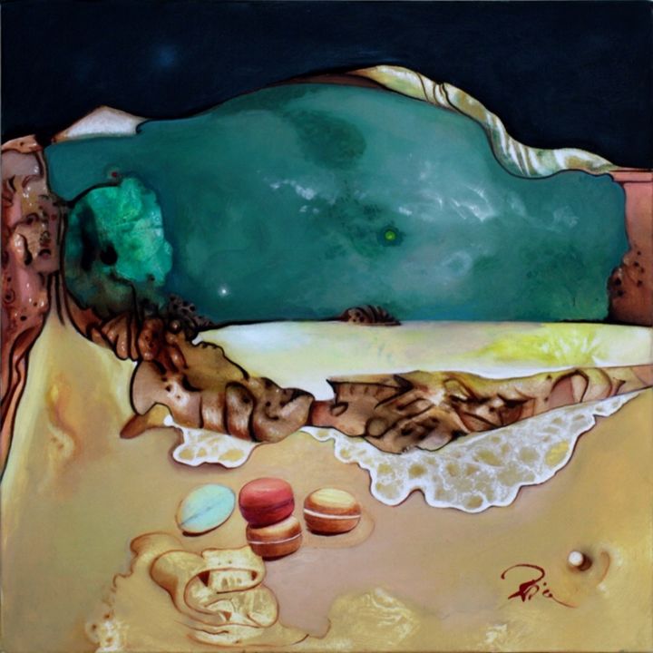 Картина под названием "NEVERLAND" - Rodica Miller, Подлинное произведение искусства, Масло
