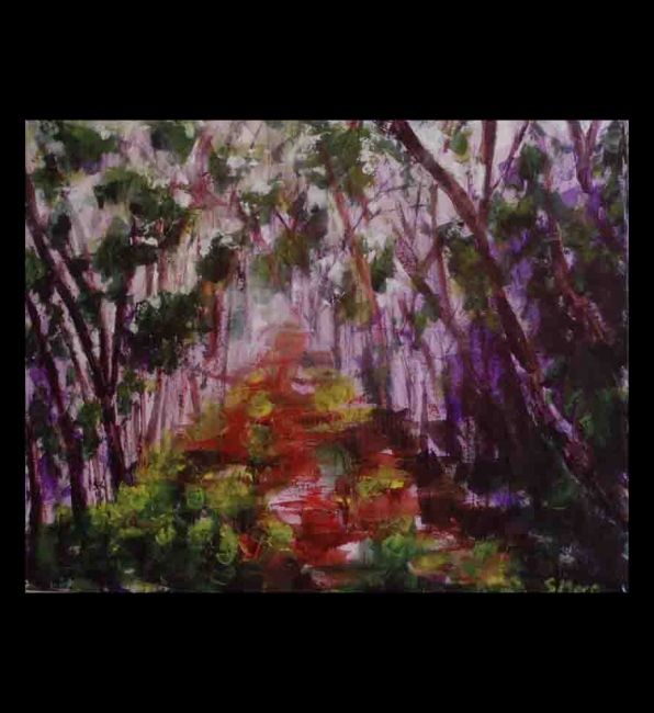 Painting titled "PAISAJE TENERIFE" by Sandra Mora Jerez, Original Artwork