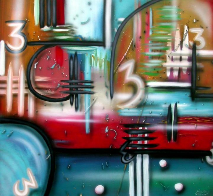 Painting titled "3" by Sandra Woosnam, Original Art, Oil