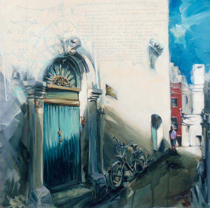 Malarstwo zatytułowany „PUGLIA 1” autorstwa Sandrine Blondel, Oryginalna praca, Akryl Zamontowany na Drewniana rama noszy