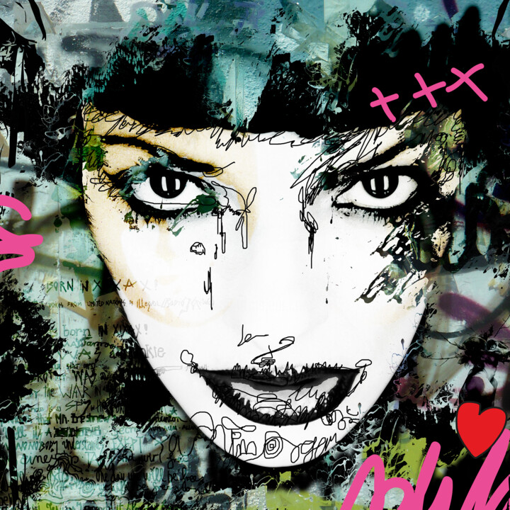 Digital Arts titled "NINA COEUR" by Fourmi, Original Artwork, 2D Digital Work